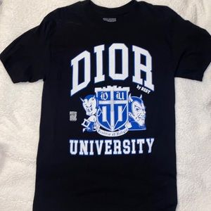 black dior university t-shirt